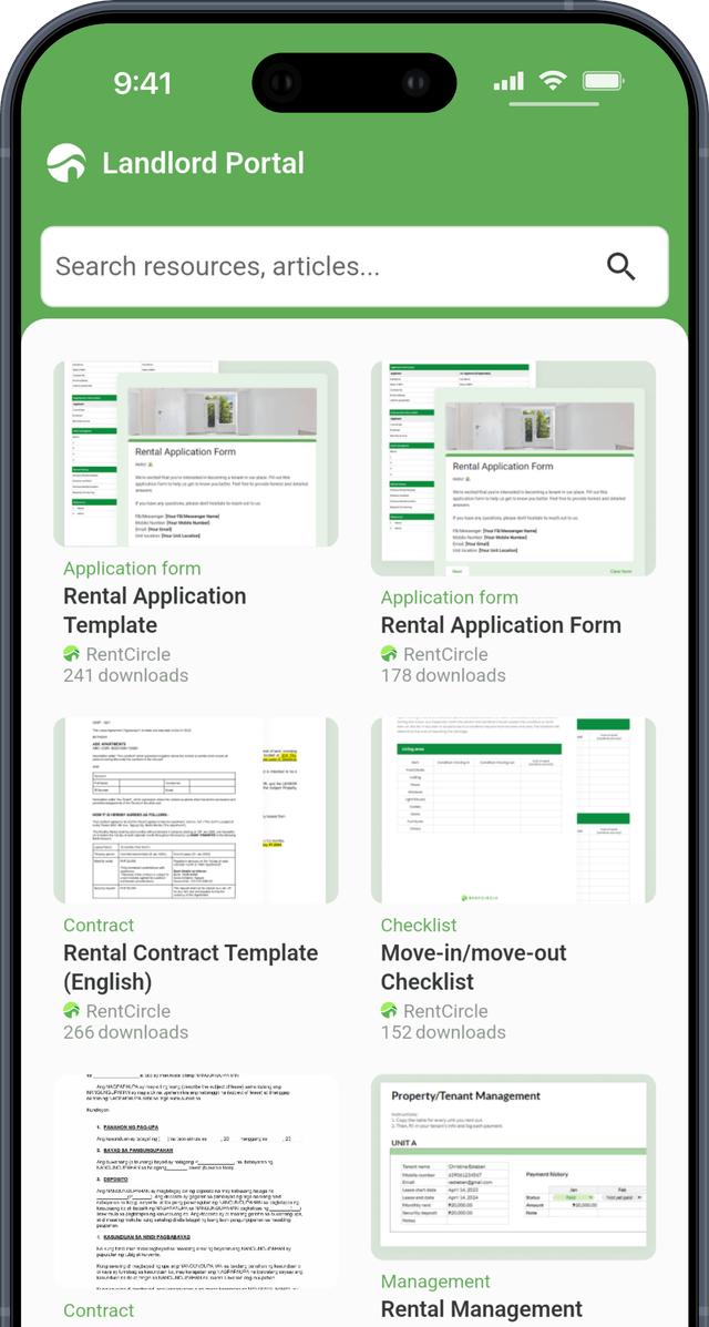 Download essential rental contracts and forms